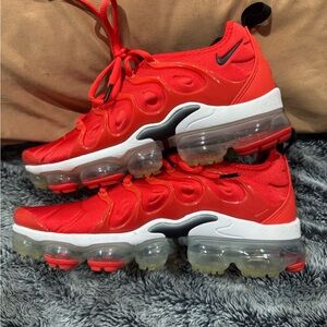 Nike womans vapormax plus barely wore Red Sneakers